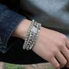 Модный брендовый браслет, персонализированный, ромбовидная кубинская цепь 15 мм, мужской браслет, ювелирные изделия класса люкс