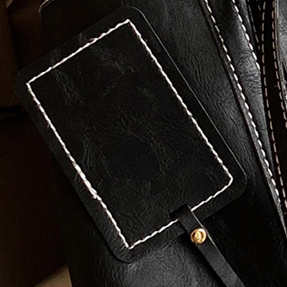 Женская дорожная сумка из искусственной кожи, большая вместительная сумка на плечо, шикарная сумка-хобо (черный)