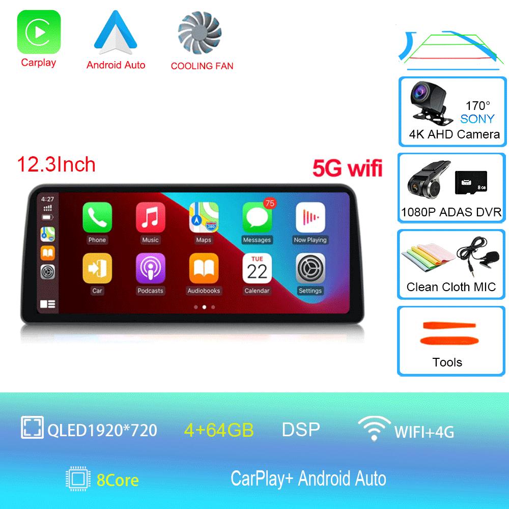 12.3Inch For Mercedes Benz C-Class W204 S204 2006-2011  Android 14 Car Stereo Multimedia Video Player Head Unit Carplay Auto DSP