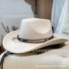 Couple hat women's autumn and winter travel black woolen jazz hat American western cowboy hat men's performance hat