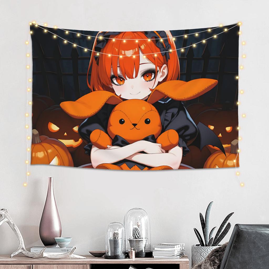 Halloween Witch Party Night Print Tapestry Room decoration Home Decoration Tapestry Decor Accessories Cute Room Decor
