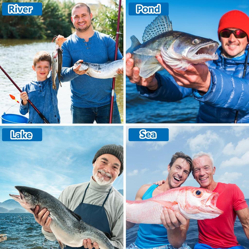 24 шт Адвент-календарь Рыбалка Рождественский обратный отсчет, рыболовные снасти Адвент-календарь для рыбалки Взрослые мужчины Подростки Мальчики, Рождественский сюрприз-подарок