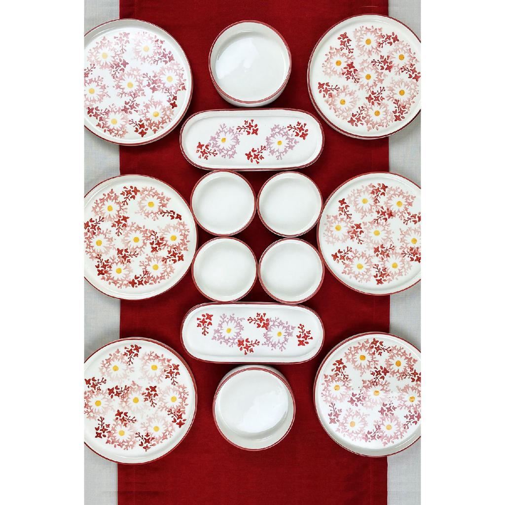 Pinky 14 Piece Breakfast Set For 6 People - Presentation Plate