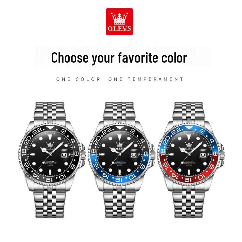 OLEVS Светящиеся Водонепроницаемые Мужские Кварцевые Часы