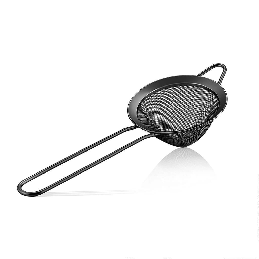 Сетчатый сито из нержавеющей стали, тонкий ситечко для чая с длинной ручкой, дуршлаги, сетчатые ситечки, сито для коктейля, кофе, пищевой муки