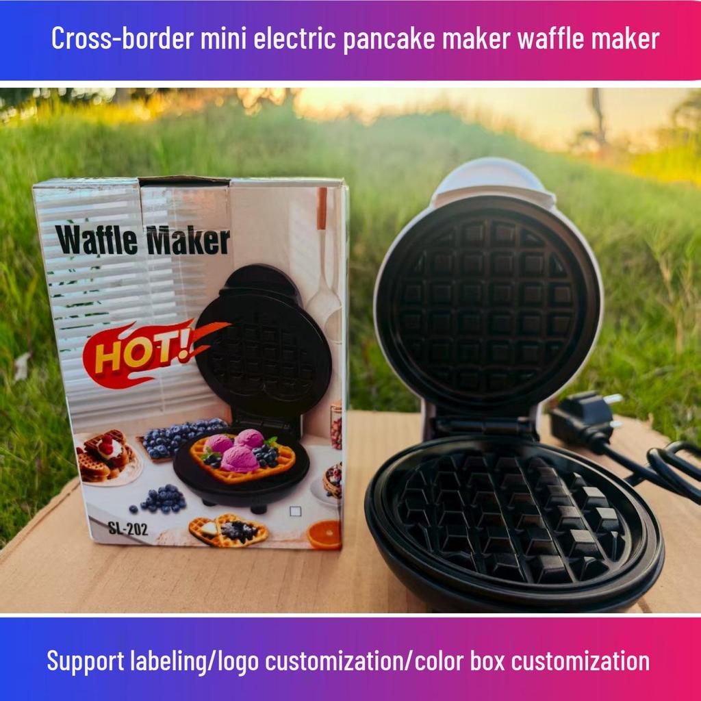 Мини Электрическая Блинница и Вафельница: Двусторонняя машина для жарки, гриля и тостов для домашних завтраков