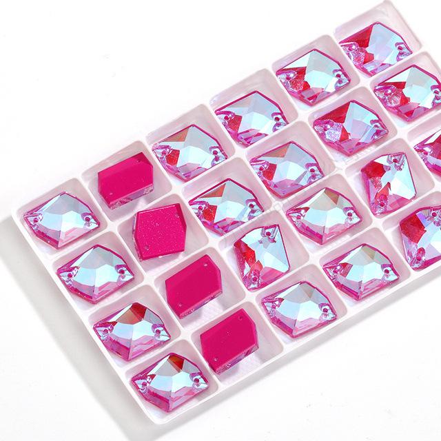 Высококачественная имитация австрийского стекла особой формы K9 Ручная швейная дрель Diy Beauty Polygon Аксессуары для одежды Аксессуары