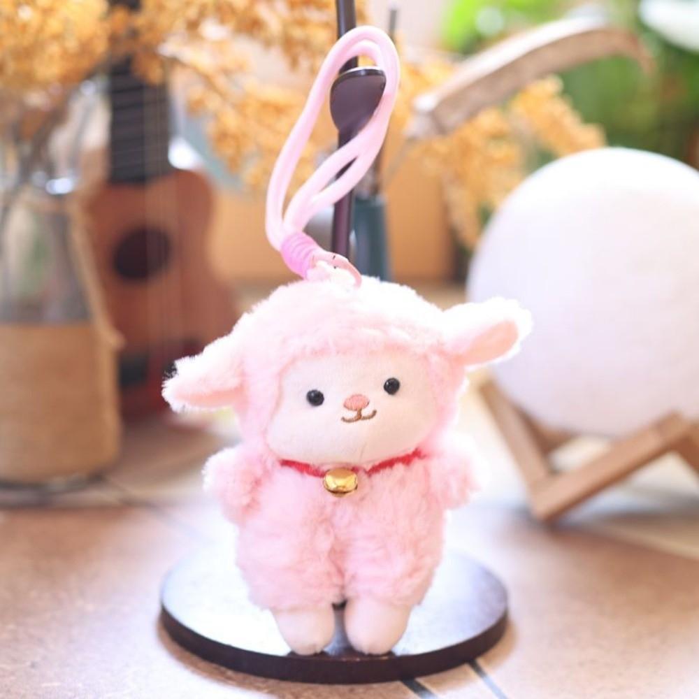 Cartoon Mini Sheep Plush Keychain Sheep Soft Lamb Doll Ornament  Year of the Sheep