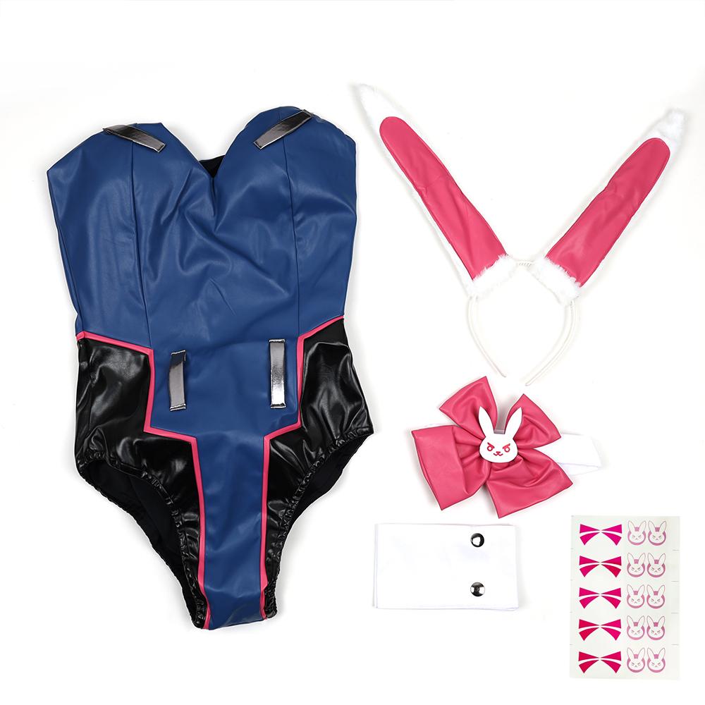 Костюм для косплея Dva Bunny Jumpsuit Женский сексуальный кожаный комбинезон Song Hana Девочки OW Комбинезон Женский ромпер