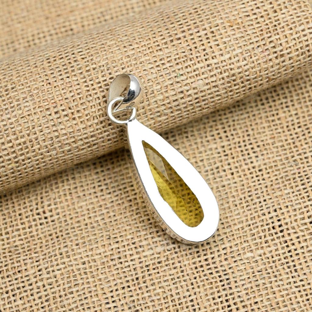 Удивительный цитриновый драгоценный камень ручной работы из стерлингового серебра 925 пробы для женщин