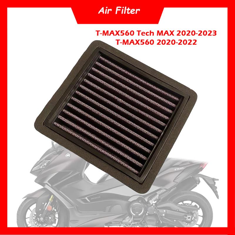 Motorcycle Air Filter Cleaner High Flow Non-woven Fabric Air Intake Filter Element For Yamaha T-MAX 560 XP560 Tech Max 2020-2023