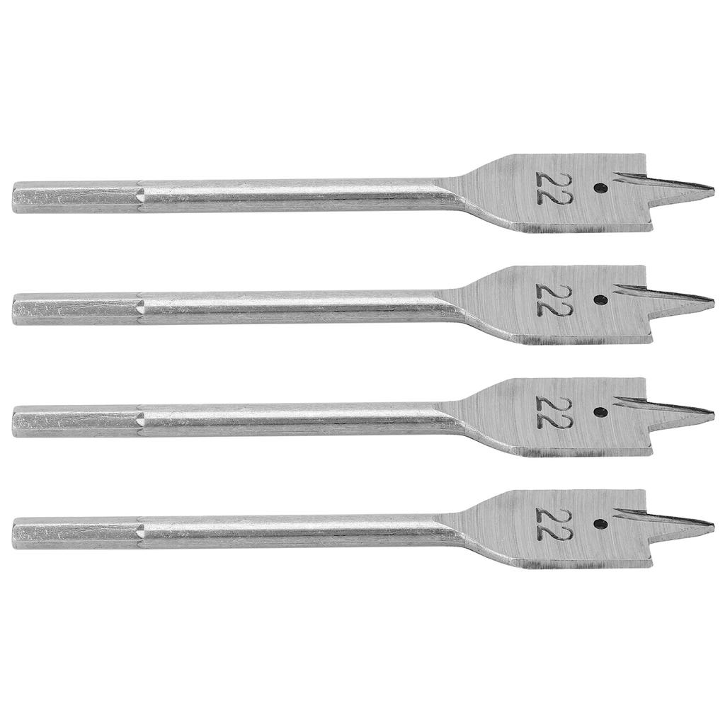 4Pcs Flat Wood Drill Bit Set High Carbon Steel Spade Boring Woodworking Tools 22mm
