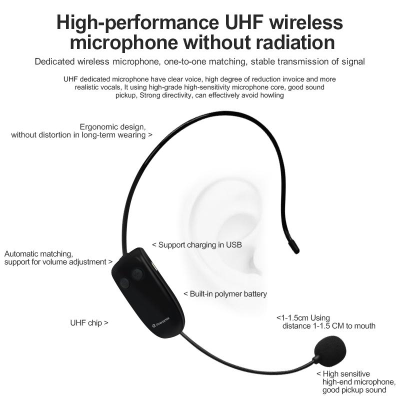 10 Вт портативный усилитель голоса беспроводной микрофон HiFi аудио мини-динамик для учителей туристических гидов инструкторов по йоге S611