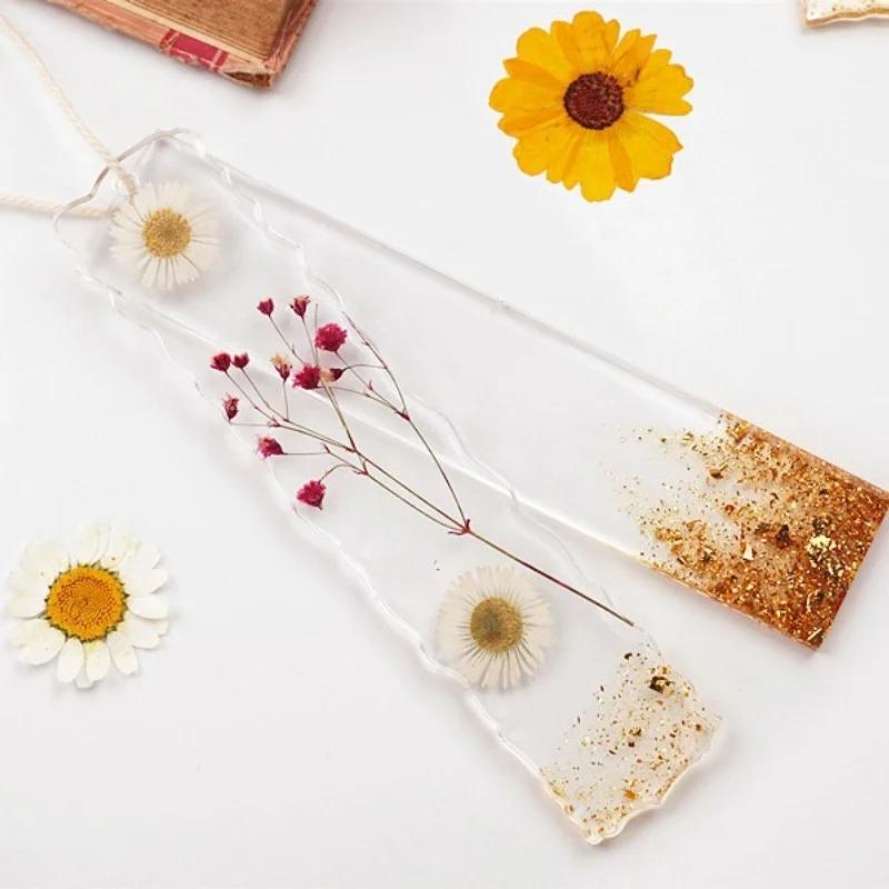 Сделай сам Резина Кристалл Эпоксидная закладка Тег Волна Прямоугольная закладка Зеркало Силиконовая форма для УФ Эпоксидной смолы Литьевая форма