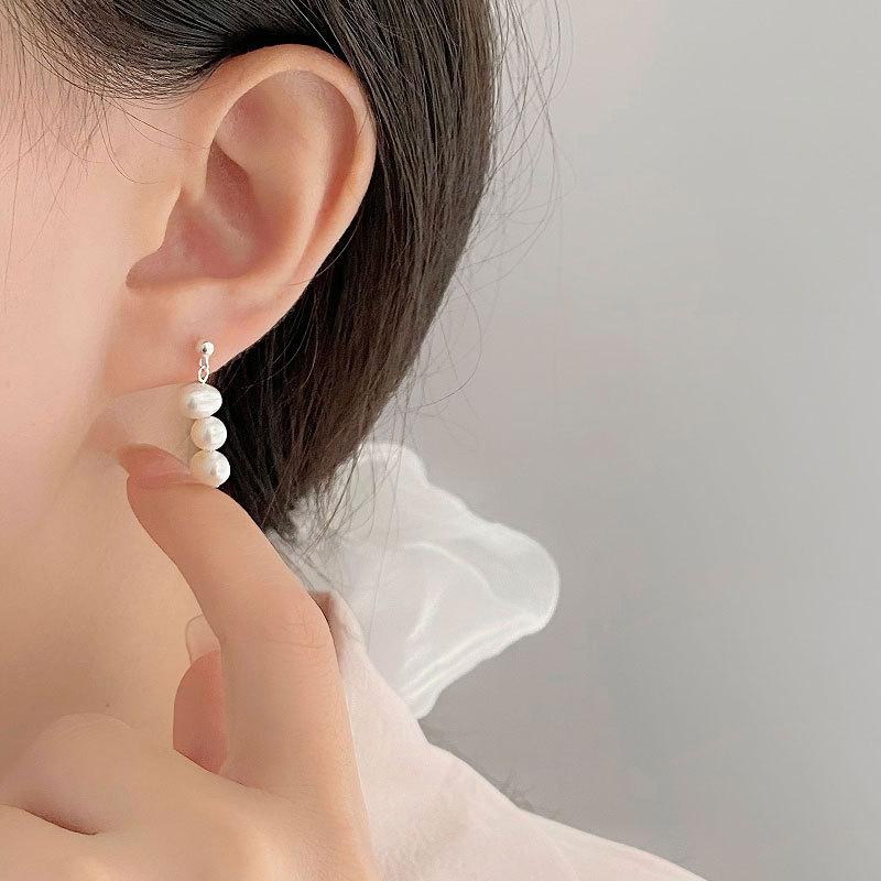 Серьги с жемчугом Mili, французские длинные, легкие, роскошные, высокого класса, изысканные, темпераментные, женские серьги в стиле