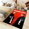 1PC Dual gun-wielding figures, red background Carpet for Living Room Bedroom Sofa Home Decor Rus Non-slip Floor Mat Luxury Gift