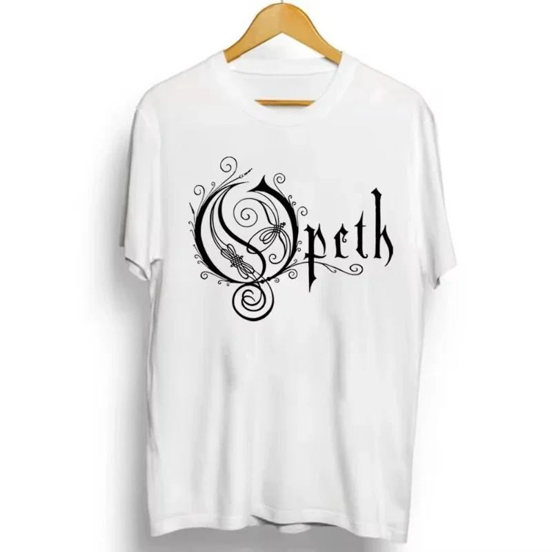 Vintage Progressive Death Metal Band Printed Tshirt for Unisex and Women Fashion Opeth Band ShortSleeved Tees Cotton Streetwear
