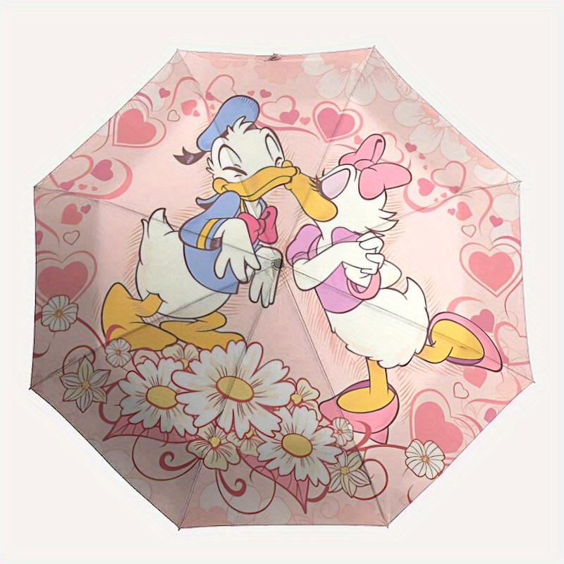 1pc Daisy Duck, Donald Duck Automatic Umbrella 8-Bone Design Compact Gear for Outdoor Travel,Perfect Gift for Friends' Birthdays yy250809036