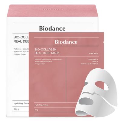 Bio Collagen Real Deep Mask Гидрогелевая маска Высокоувлажняющая Укрепляющая Поры Уход за Кожей Корейская Косметика [Bio-Dance] (16 штук) Не липкий