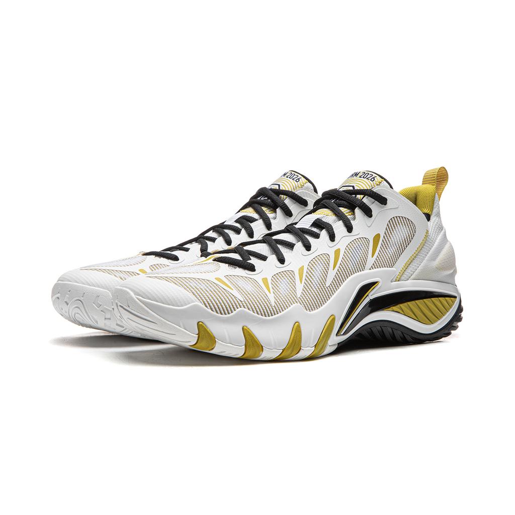 Баскетбольные кроссовки Li Ning с амортизацией, износостойкие, низкие, мужские, стандартные, белые, ABFW011-2