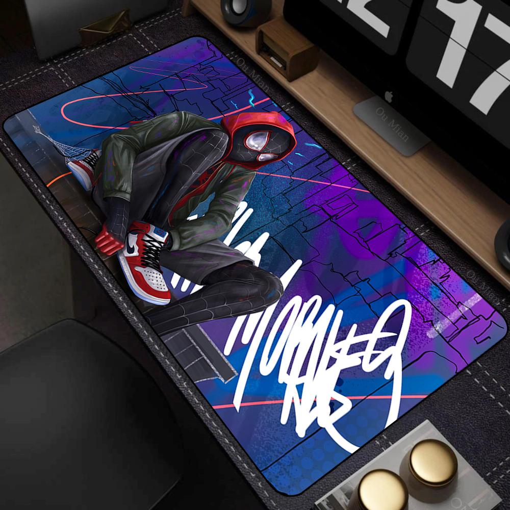 Mausepad Computer Accessories Mats Spider Man Mause Pad Mousepad Over Edge Gaming Keyboard Pc Gamer Non-slip Rubber Desk Mat