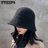Spring Fall Winter Knitted Bucket Hats Women Solid Color Casual Woolen Hats Versatile Shopping Travel Hats