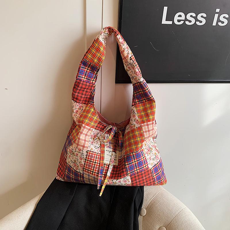 Весна-лето 2025, новая ретро двусторонняя сумка-жилет, наплечная сумка в стиле Simia, большая вместительная сумка для покупок, сумка-тоут.