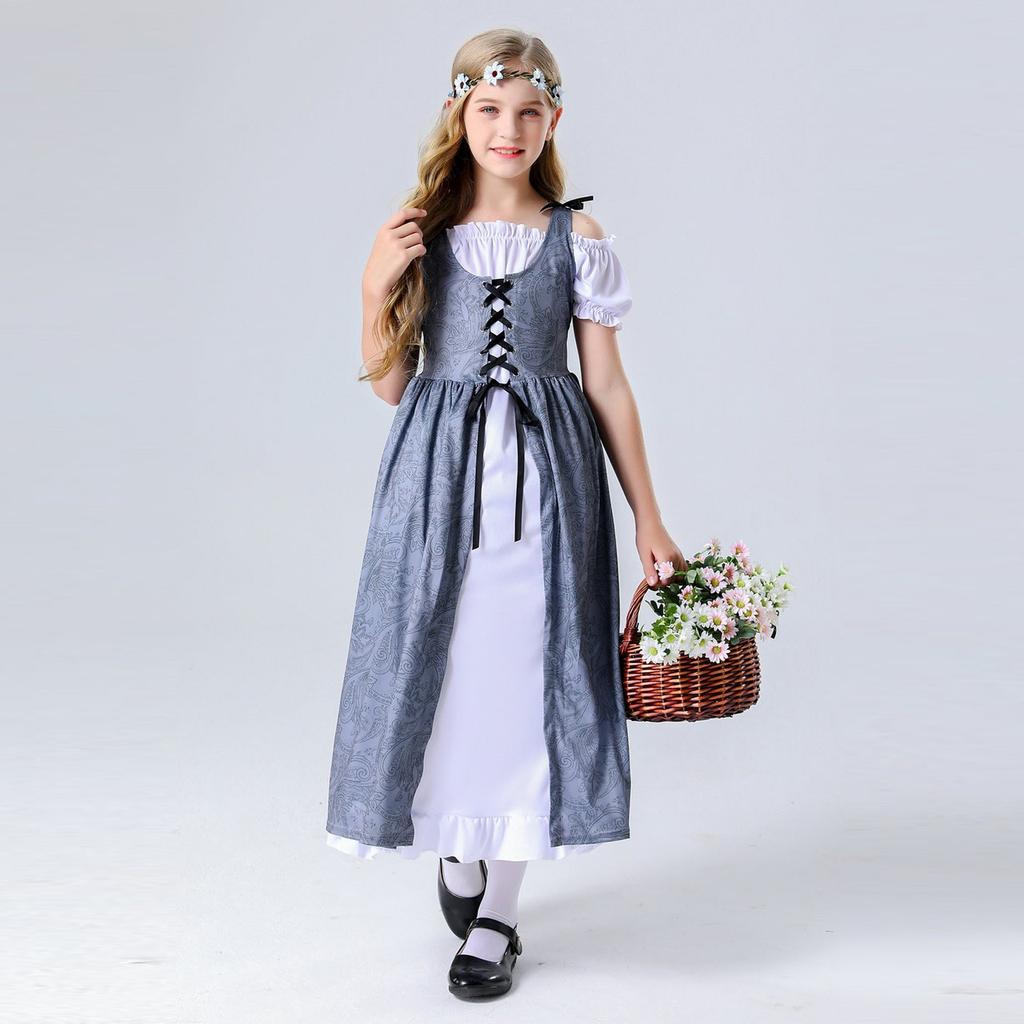 Children's Cosplay Retro Tale Costume Halloween Costume Party Dress