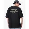 Wassup Heods American-Style Heavy Letter T-Shirt for Men, Summer 2024 New Trendy Brand, Loose Short-Sleeve for Couples
