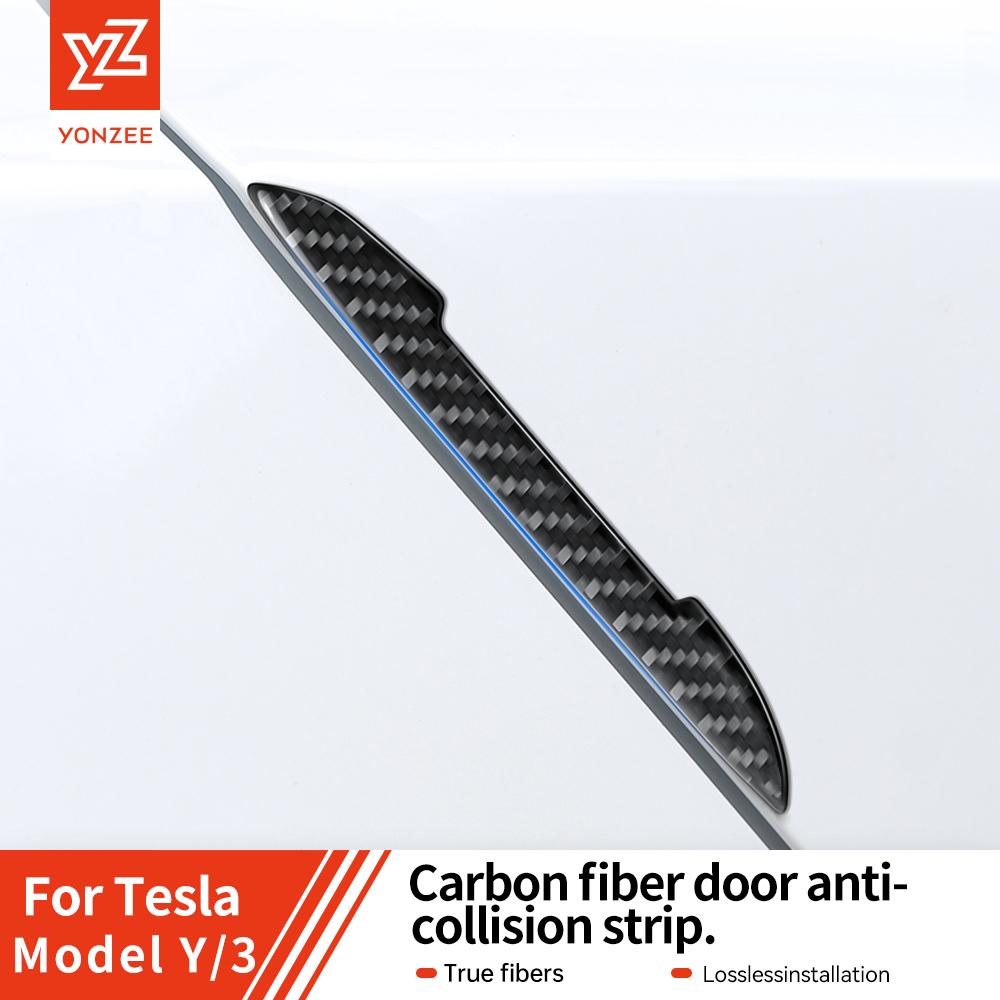 YZ For Tesla Model 3 Y Juniper Highland 2025 Car Door Protector Mirror Protector Bumper Sticker Vehicle Anti-collision Strip