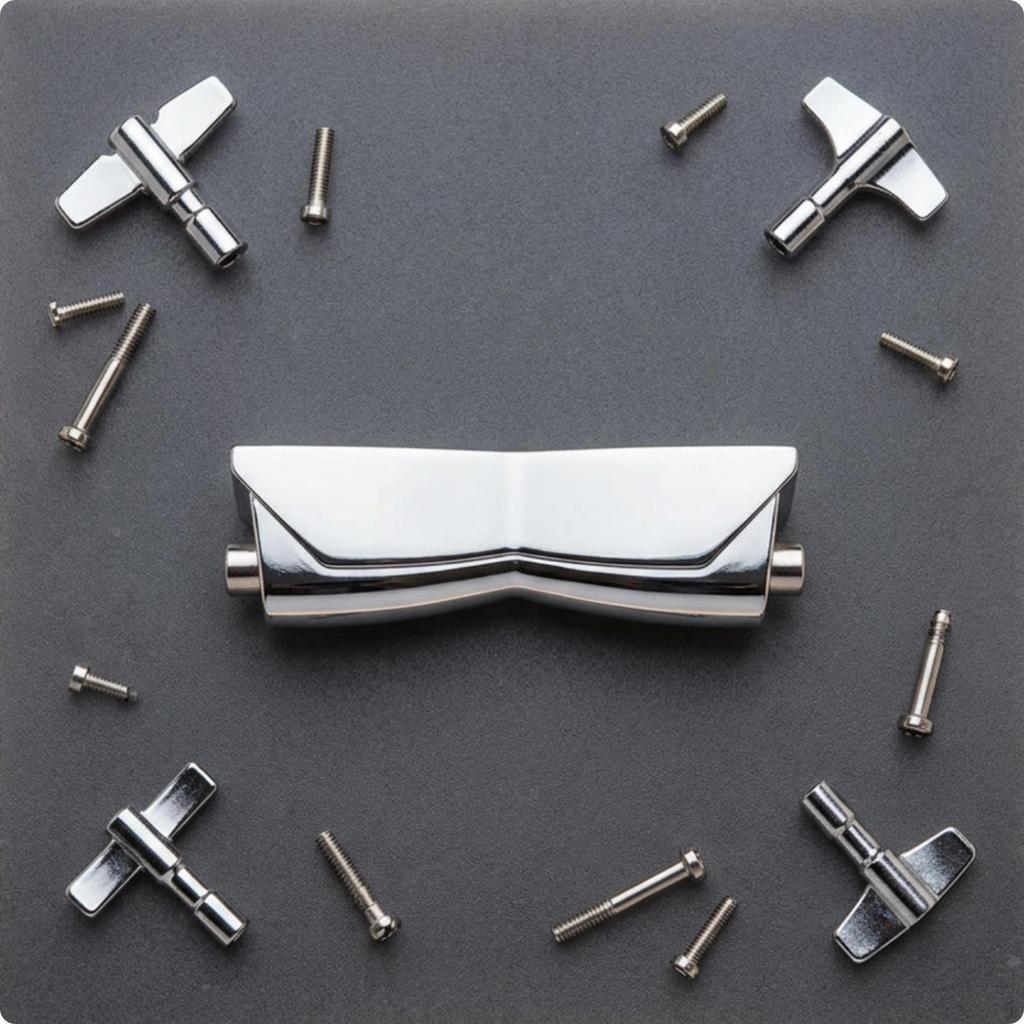 Snare Drum Lug Chrome-Finish Kit Replacement Music Instrument Part for