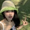 Spring Summer Beach Straw Cap Handmade Bucket Hat Korean Women's Straw Hat  Outdoor