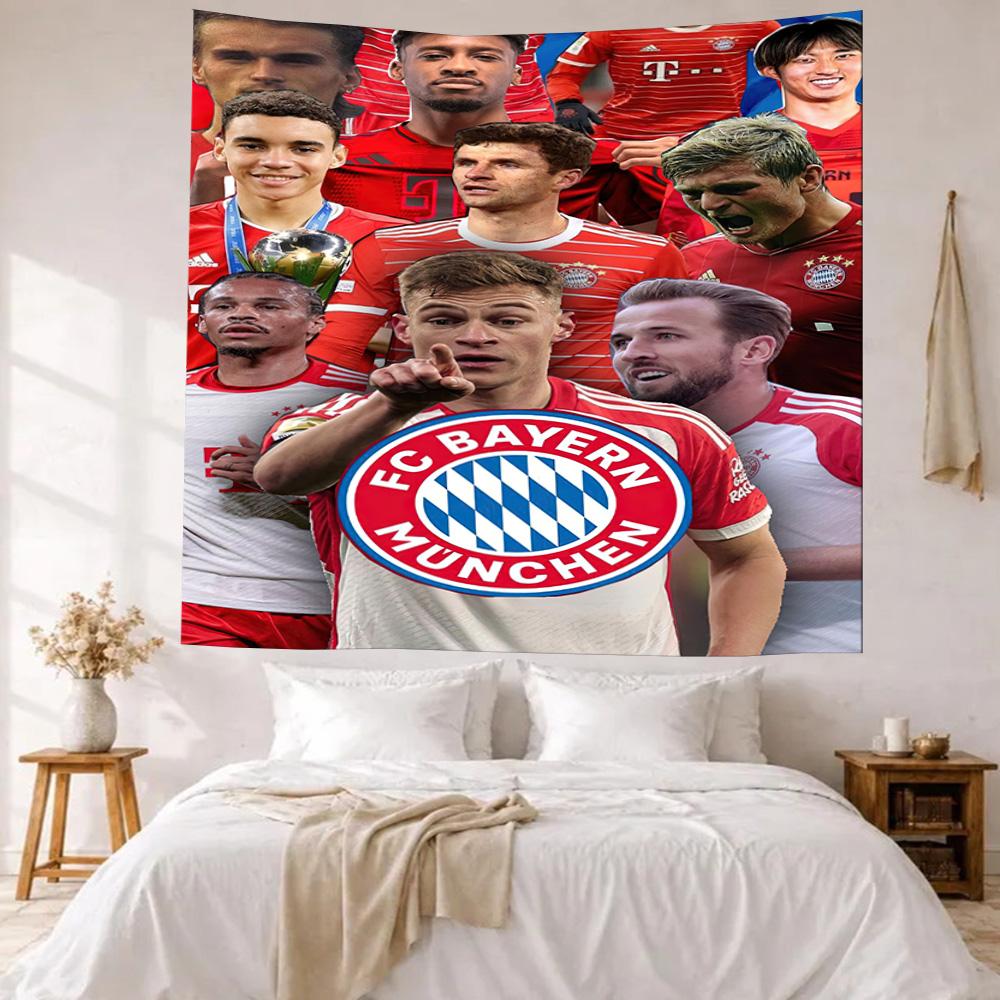 Bayern Munich Wall Decor Tapestry Art For Pet Memorial Birthdaywedding Party Backdrop Family Gift
