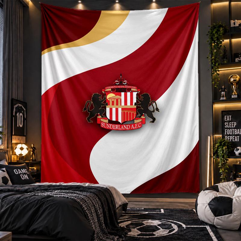 Wall Hanging Tapestry Sunderland Football Print Cloth for Living Room Bedroom Home Decor