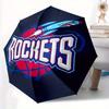 Автоматический складной зонт Rockets Basketball - Легкий, выдвижная конструкция с 8 спицами, прочный, идеально подходит для приключений на свежем воздухе, модный
