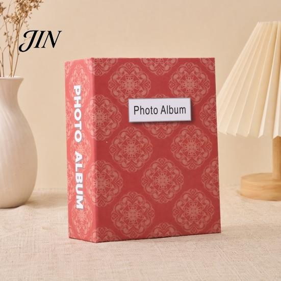 Vintage Photo Album Album, 3 & 6 Inch Laminated Sleeve Classic Mini Scrapbook for Polaroids Standard Photos, Portable Memory Keeper Travel Souvenirs