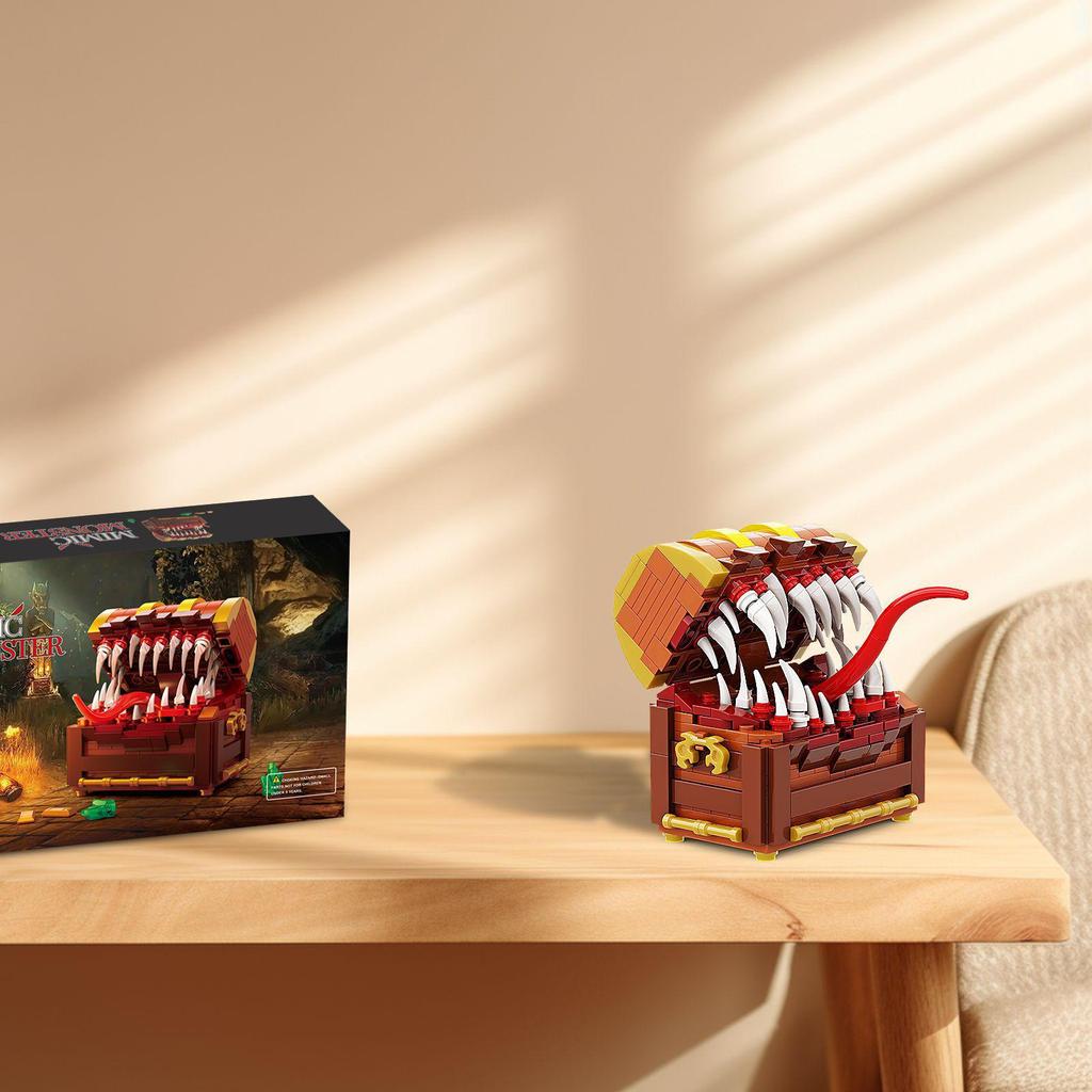 MOC Dragon DnD Treasure Chest Monster Building Blocks, совместимый с Lego.