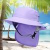 Wide-brimmed Ladies Sun Hat With Chin Strap Fisherman Cap Surfing Backet Hat Water Sport