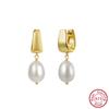 ORSA JEWELS Элегантные серьги-подвески из настоящего 14-каратного золота и стерлингового серебра 925 пробы с отобранным вручную натуральным жемчугом для женщин GPE130