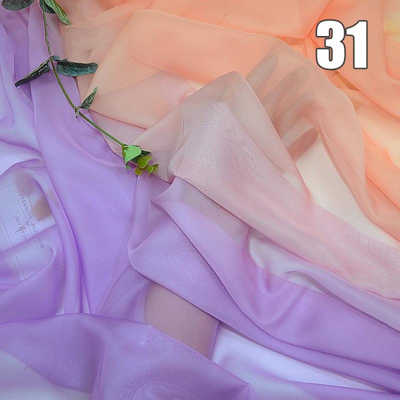 1/2/3M Ткань Шифон с Градиентом Органза Тюль Для DIY Платья Ханьфу Сценического Костюма Свадебной Вечеринки Декор Швейные Поделки