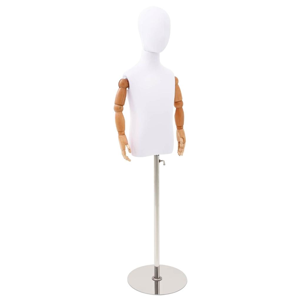 Adjustable 120 150 cm Unisex PP White Mannequin with Base