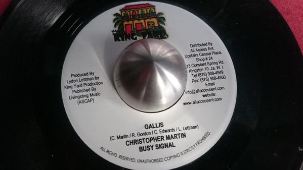 7-дюймовая пластинка CHRISTOPHER MARTIN BUSY SIGNAL Gallis BSCG411 King Yard Produ Ямайка Регги Ска Даб Б/у