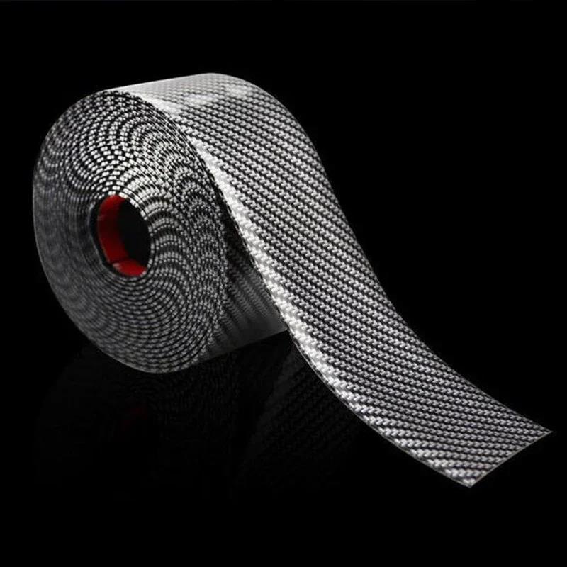 Universal Car Stickers Doorsill Bumper Threshold Step Carbon Fiber Protector Guard Strip Sticker Anti Scratch Strips Film Interior Mirrors 6