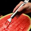 2 In 1 Watermelon Cutter Stainless Steel Effortless Fork Slicer Tool Dual Head Fruit Slicing Tool for Home Kitchen Gadget