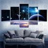 5 Panels Planet Universe Space Pictures Canvas Painting Starry Sky Postera Prints Earth Moon Pictures for Living Room Home Decor