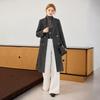 Women's Wool Blend Lapel Mid-Length Winter Coat