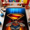 Superman superhero logo rug, suitable for bedrooms, living rooms, and home sofa decoration; large children's decorative floor