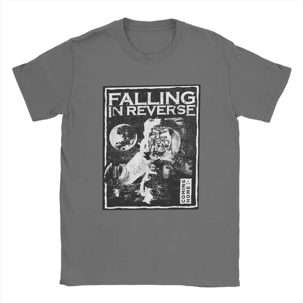 Astronaut Falling In Reverse T-Shirt Unisex band Music Funny Casual Pure Cotton Tee Shirt Crewneck Short Sleeve T Shirt Unique