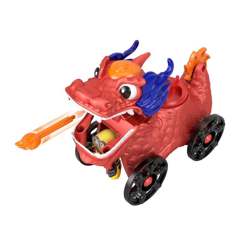 Игровой набор Fisher-Price Миньоны [Набор 'Дракон и Ракета на Велосипеде'] [Набор из 2-х штук в коробке] GMP36 Серый и Красный
