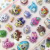 For Kids Girls 3D Stickers Japanese Cartoon Crystal Pop Seal Decorative Peripheral Stickers Notebook Phone DIY toys gift